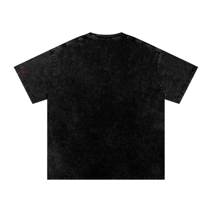 Snow Washed Oversized Cotton T-Shirt