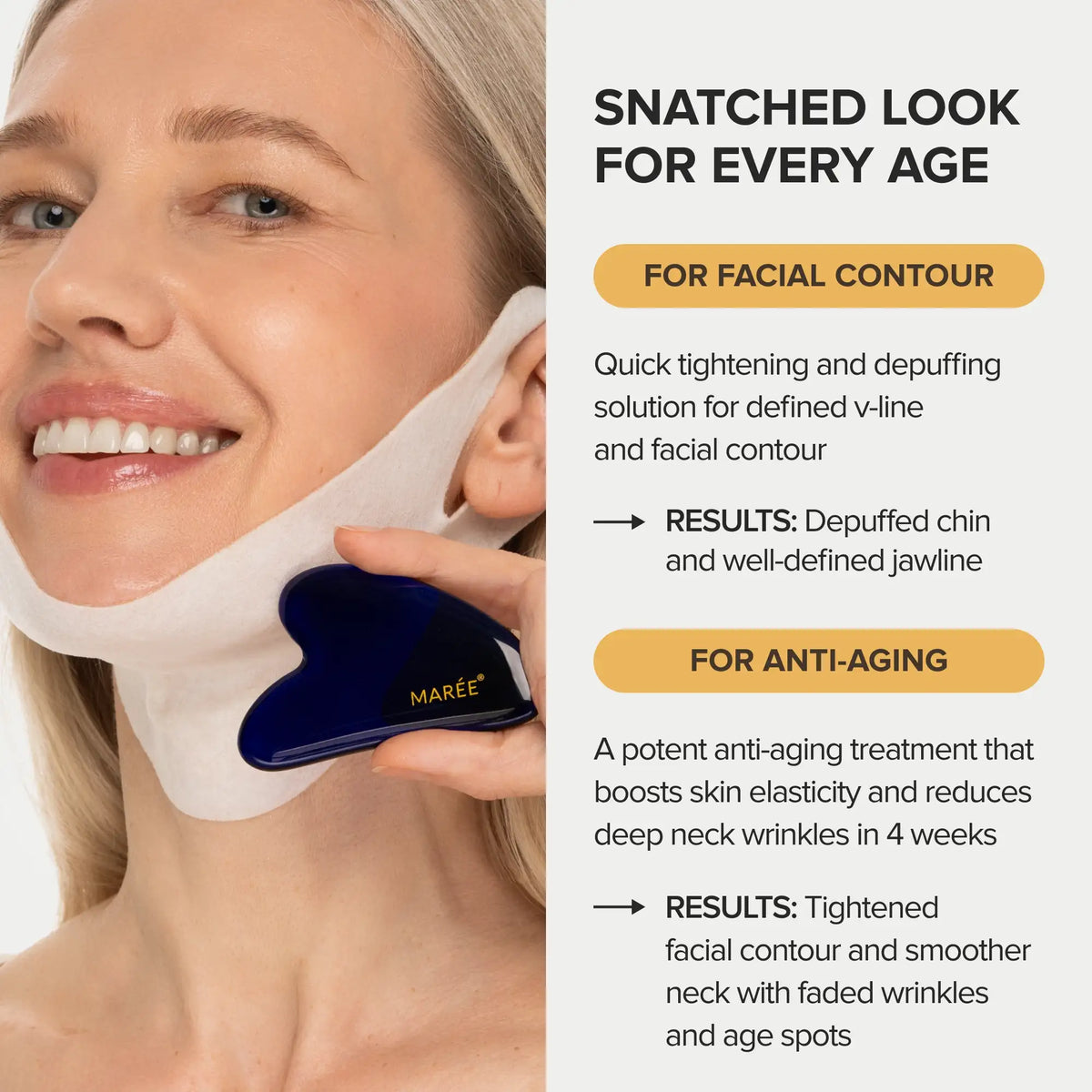 MARÉE Chin Lifting Mask, 24K Gold & Collagen